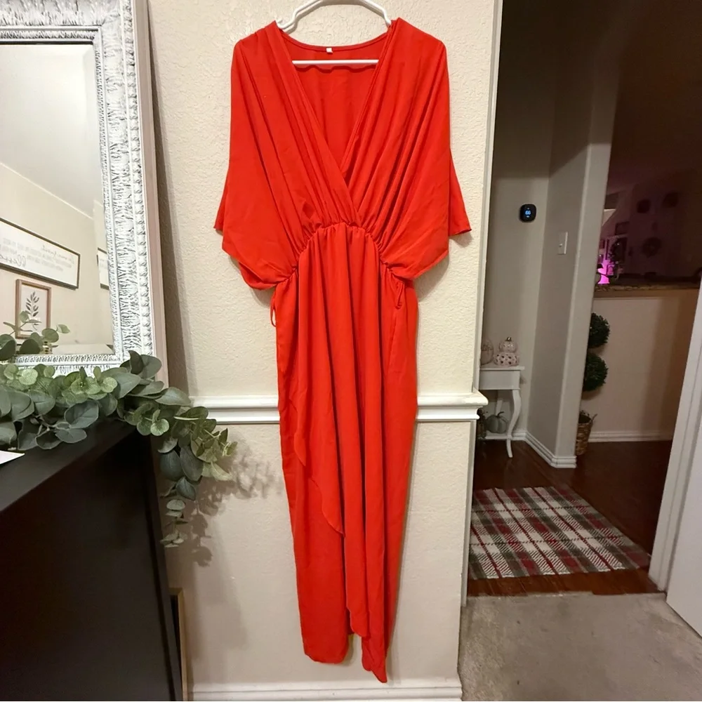Elegant Red maxi 2x Women's Dress - Picture 1 of 13